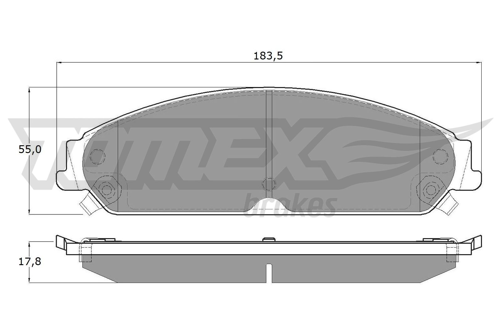 Sada brzdových platničiek kotúčovej brzdy TOMEX Brakes
